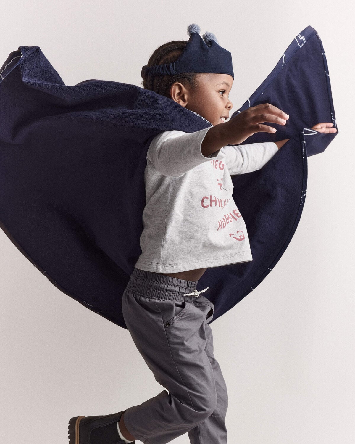 Toddler Lightning Bolt Dress Up Cape - Navy - Image 6