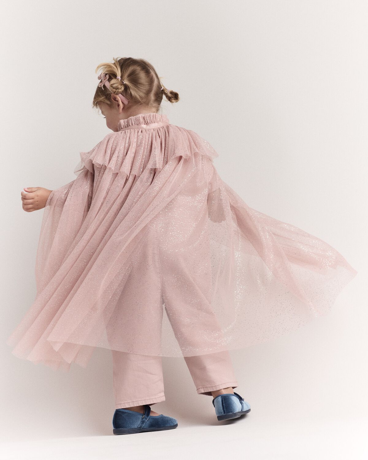 Toddler Girl Confetti Dress Up Cape - Light Pink - Image 3