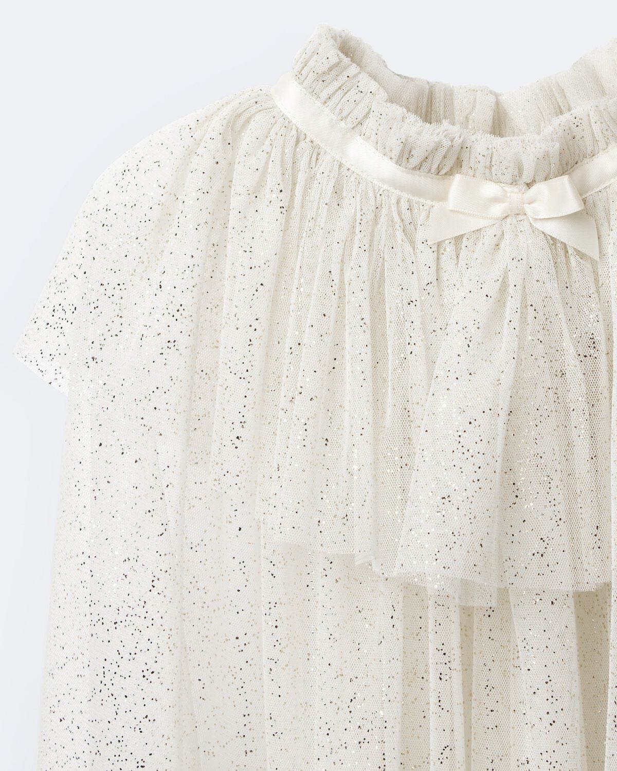 Toddler Girl Confetti Dress Up Cape - Cream/Gold - Image 6