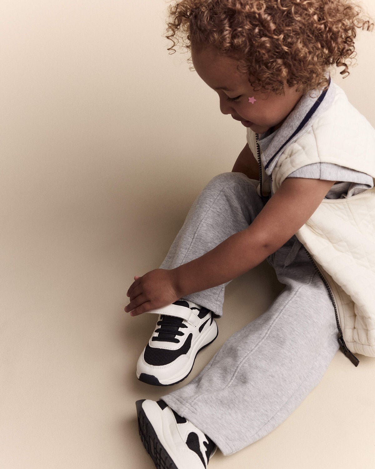Toddler Girl Linda Wide Leg Pant - Heather Grey - Image 6