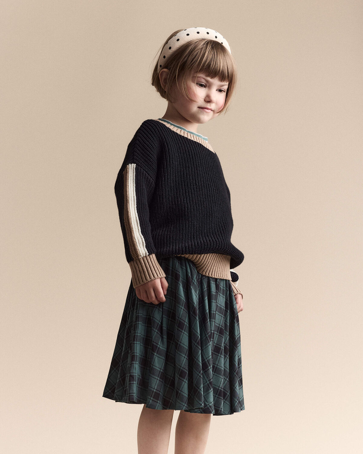 Toddler Girl Avenue Twirl™ Midi Skirt in Plaid - Green/Black