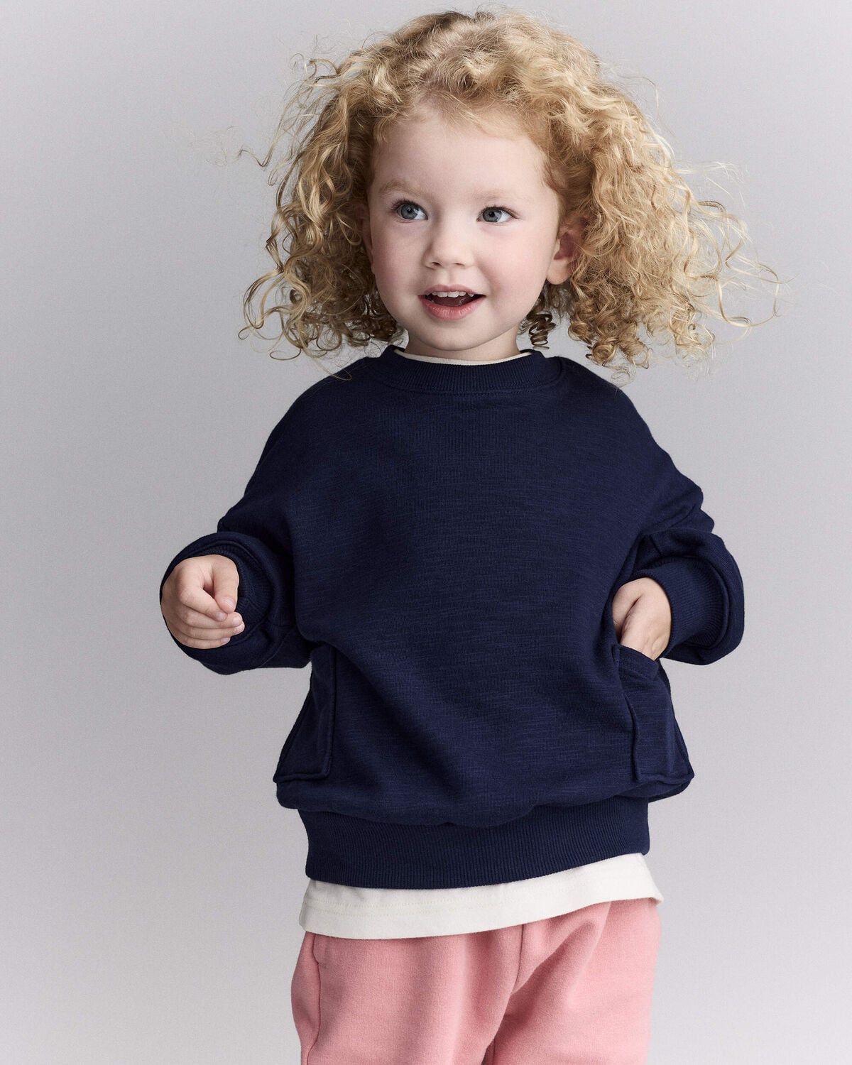 Toddler Otter Sweatshirt™ with Pockets- Navy