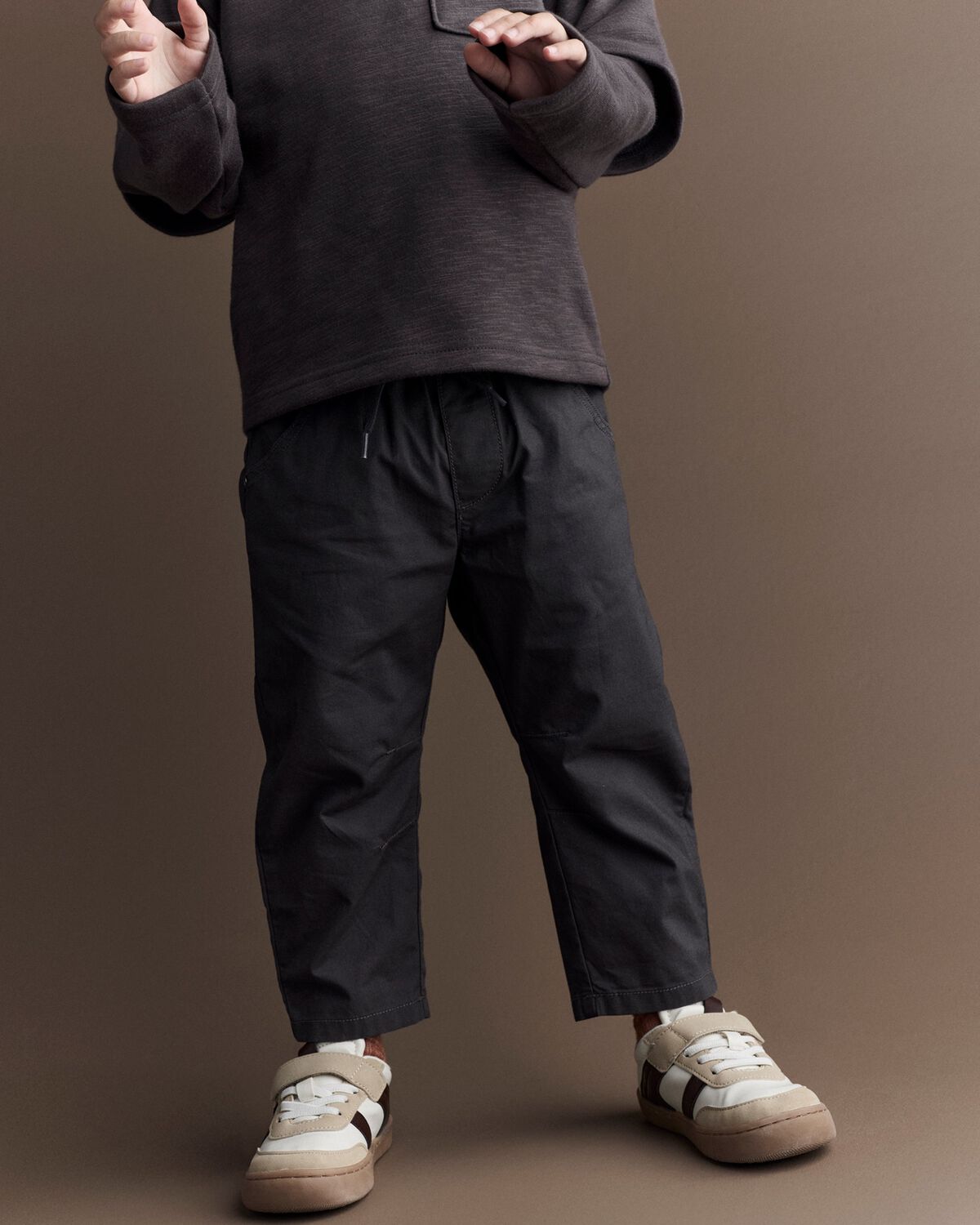 Toddler Boy Canvas Pull-On Pant - Dark Grey - Image 3