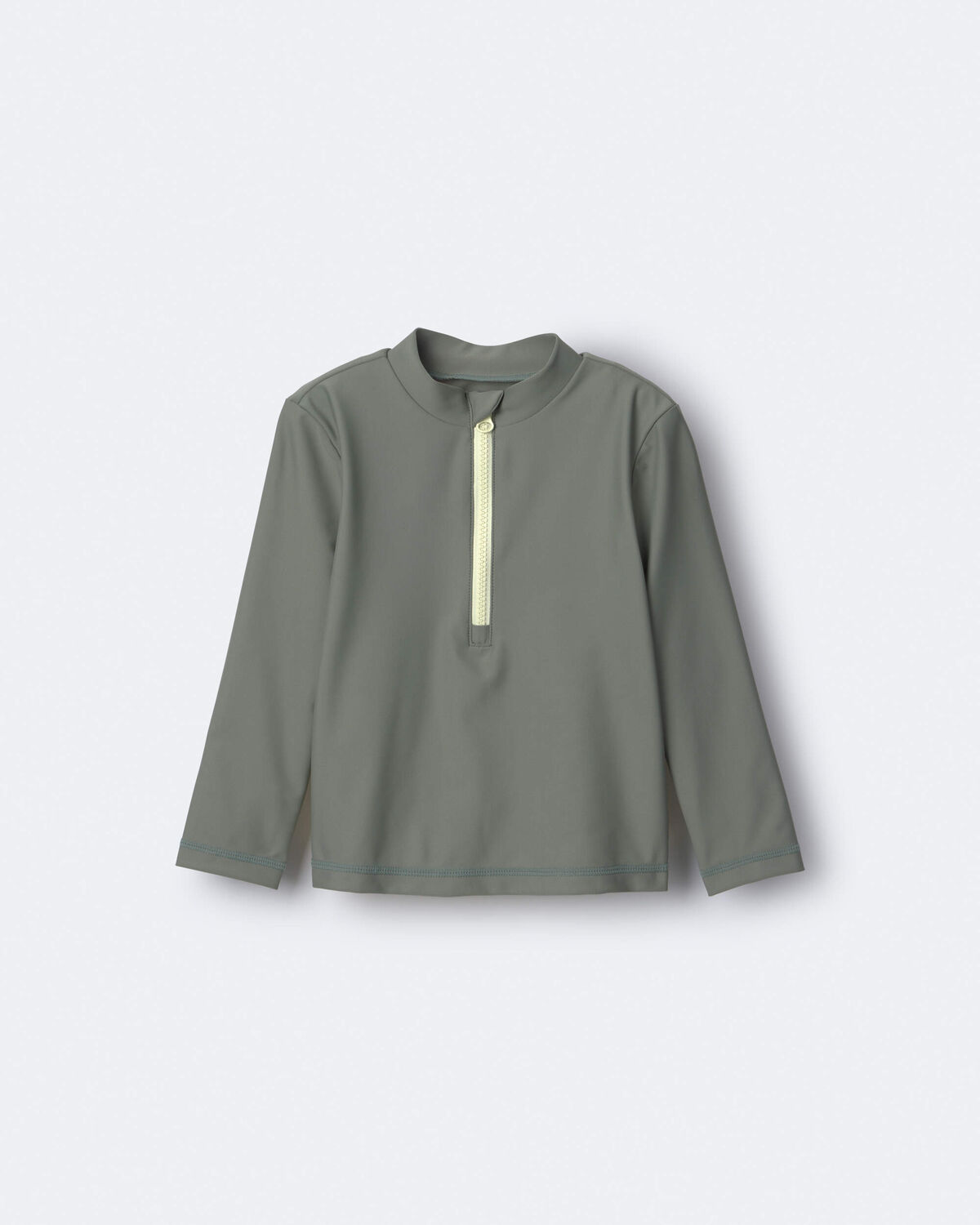 Toddler Half-Zip Long-Sleeve Rashguard - Olive - Image 2