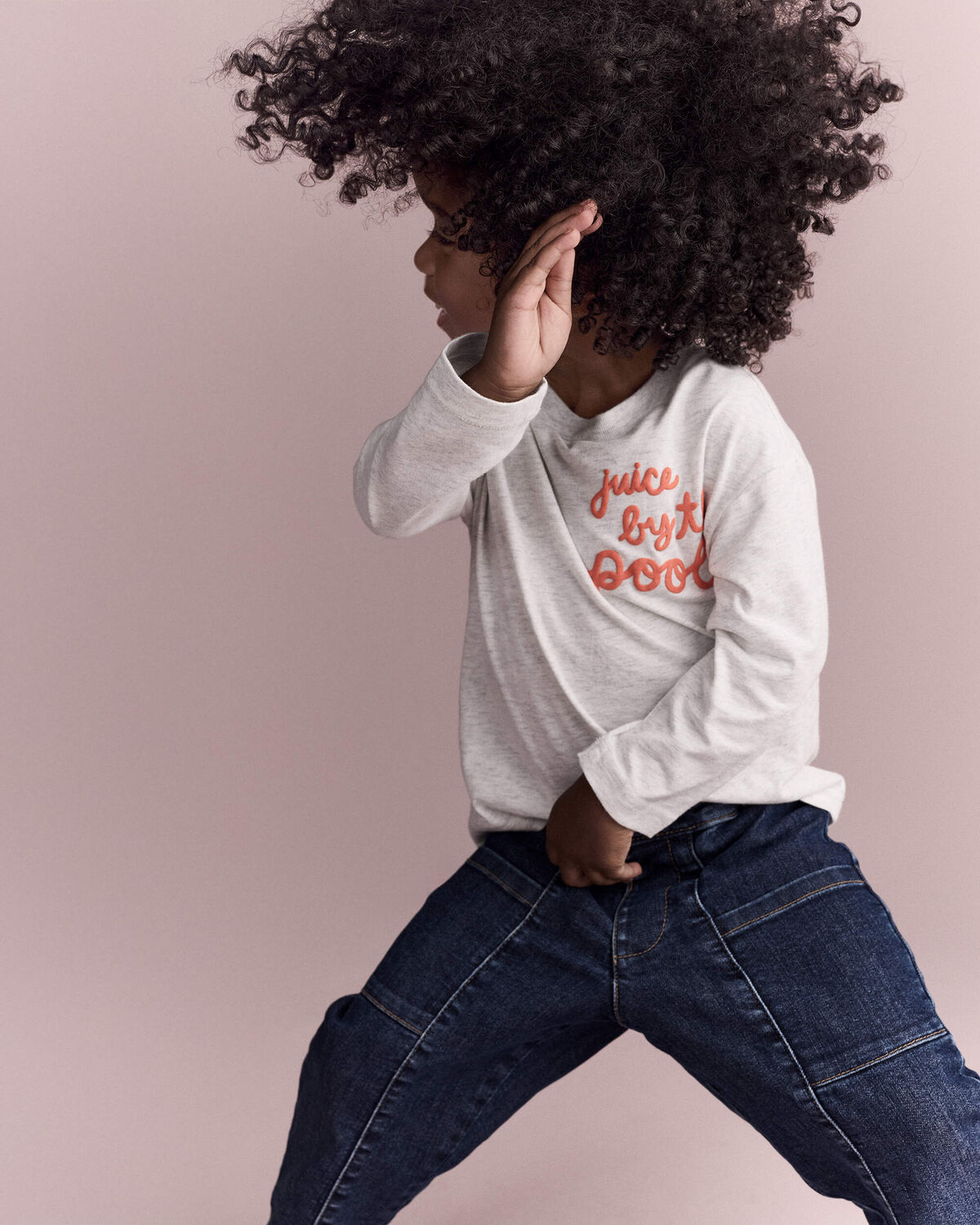 Toddler 'Juice By The Pool' Long-Sleeve Relaxed Graphic Tee - Heather Grey - Image 4