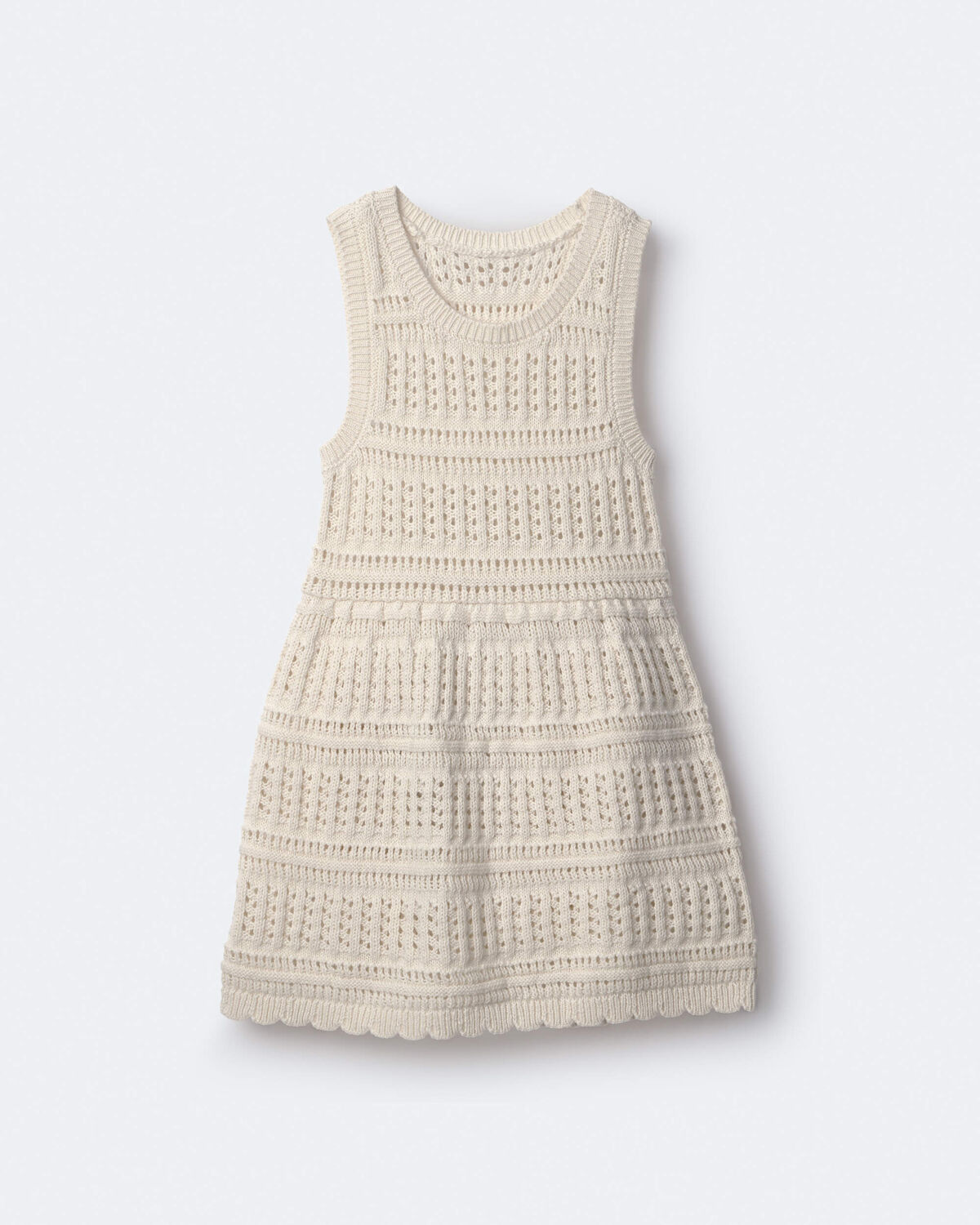 Toddler Girl Crochet Cover Up - Cream - Image 2