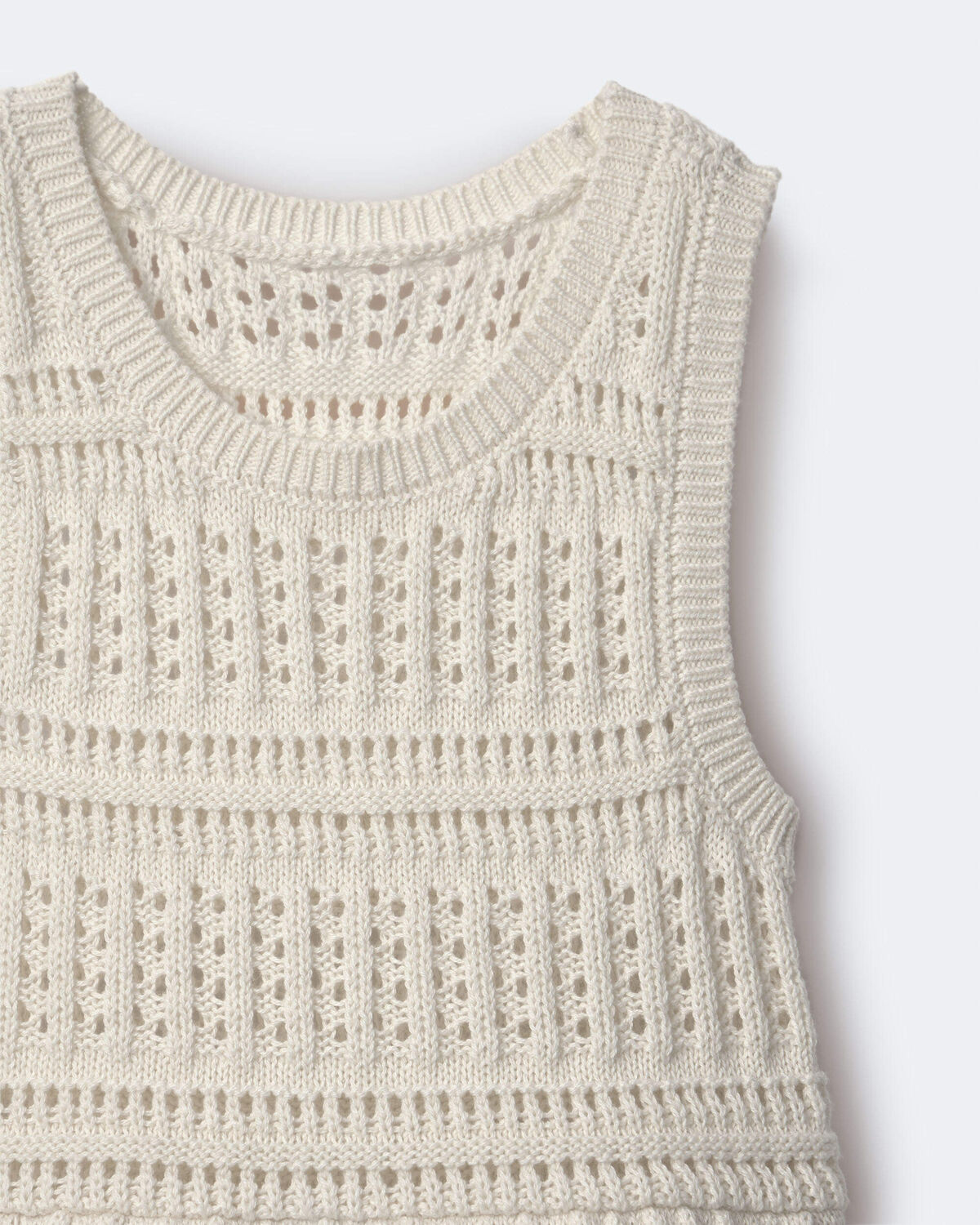 Toddler Girl Crochet Cover Up - Cream - Image 6