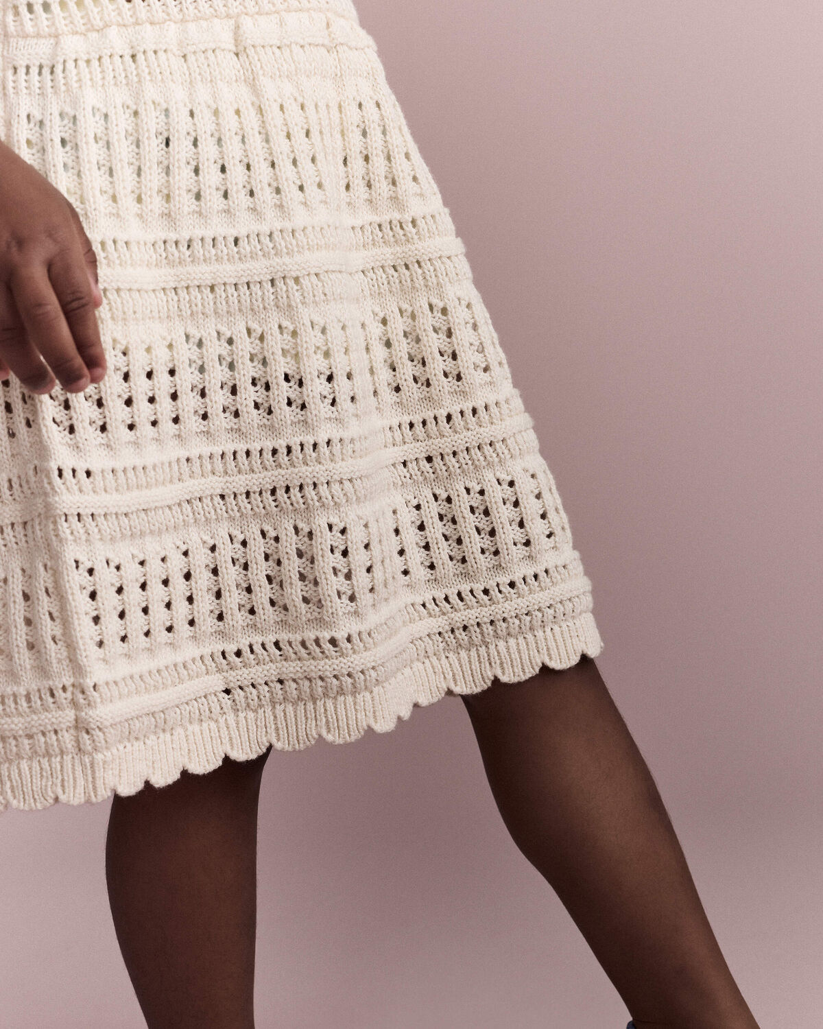 Toddler Girl Crochet Cover Up - Cream - Image 4