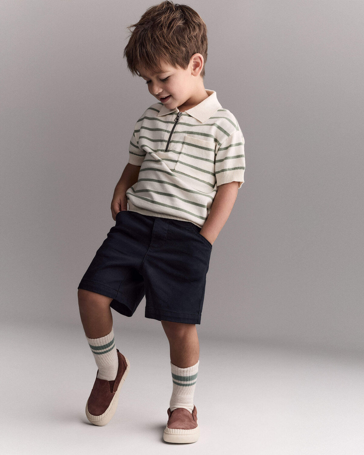 Toddler Boy Bermuda Shorts - Black - Image 2