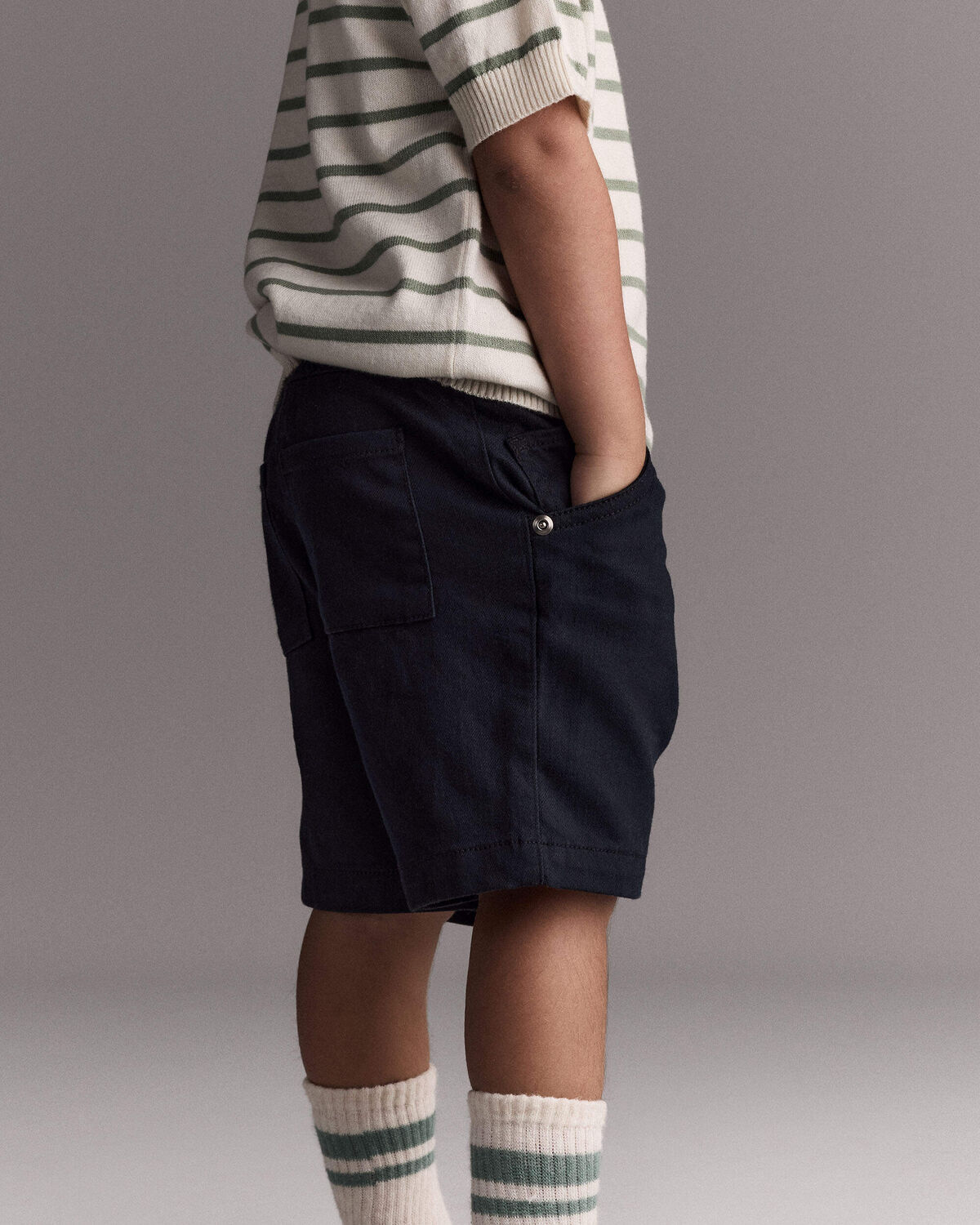 Toddler Boy Bermuda Shorts - Black - Image 4