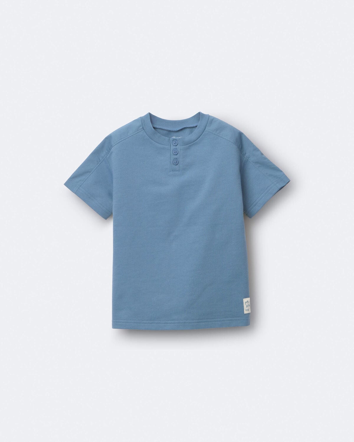 Toddler Boy Henley Tee - Blue - Image 2