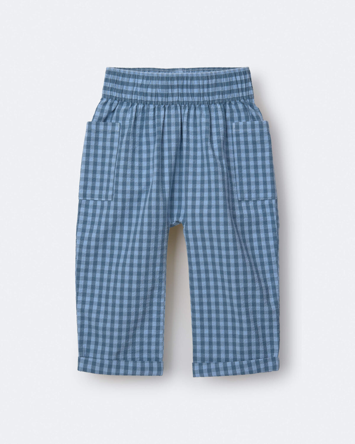 Toddler Seersucker Playground Pant with Pockets - Blue - Image 3