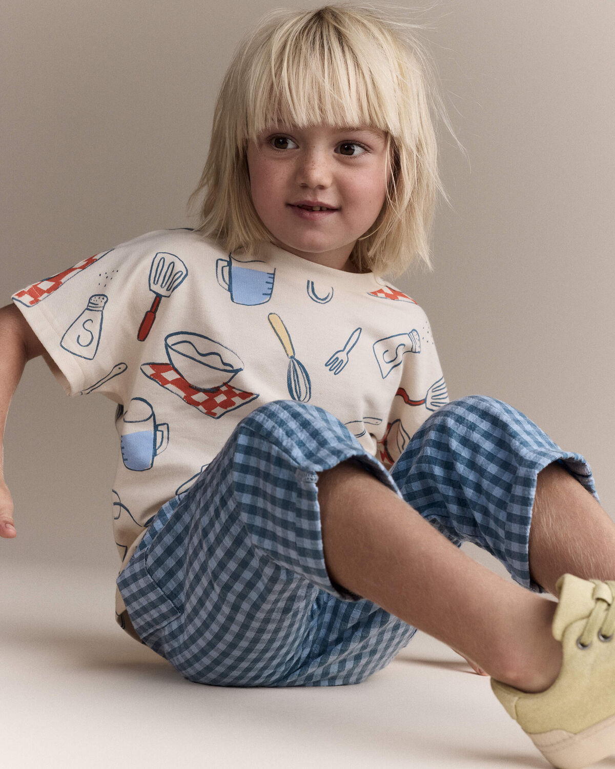 Toddler Seersucker Playground Pant with Pockets - Blue - Image 5