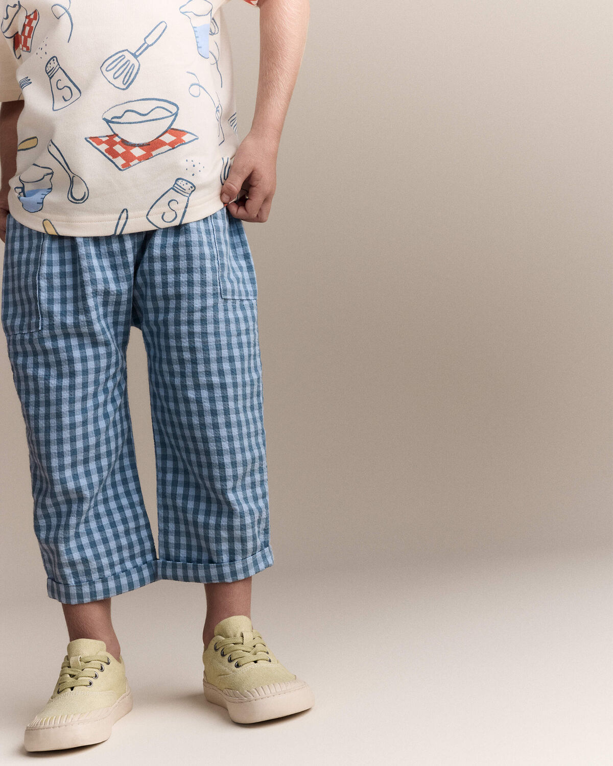 Toddler Seersucker Playground Pant with Pockets - Blue - Image 6