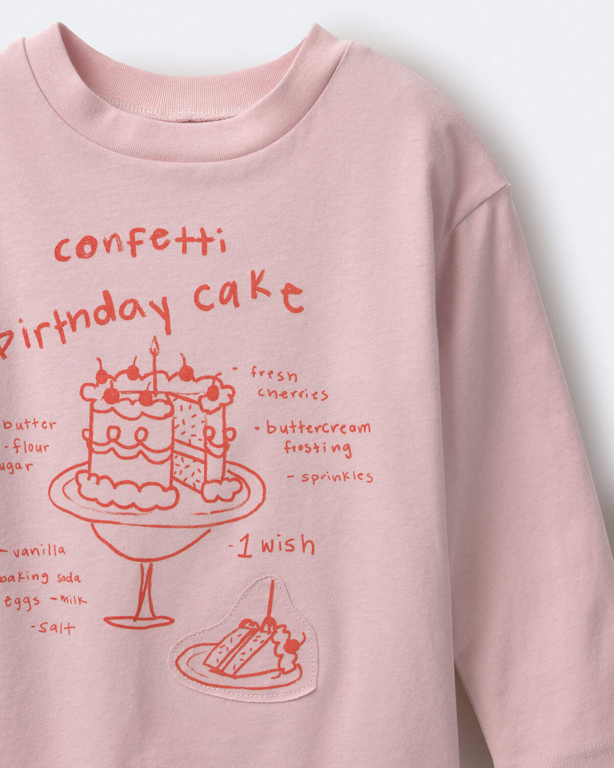 Toddler Girl Birthday Cake Long-Sleeve Relaxed Graphic Tee - Light Pink - Image 6