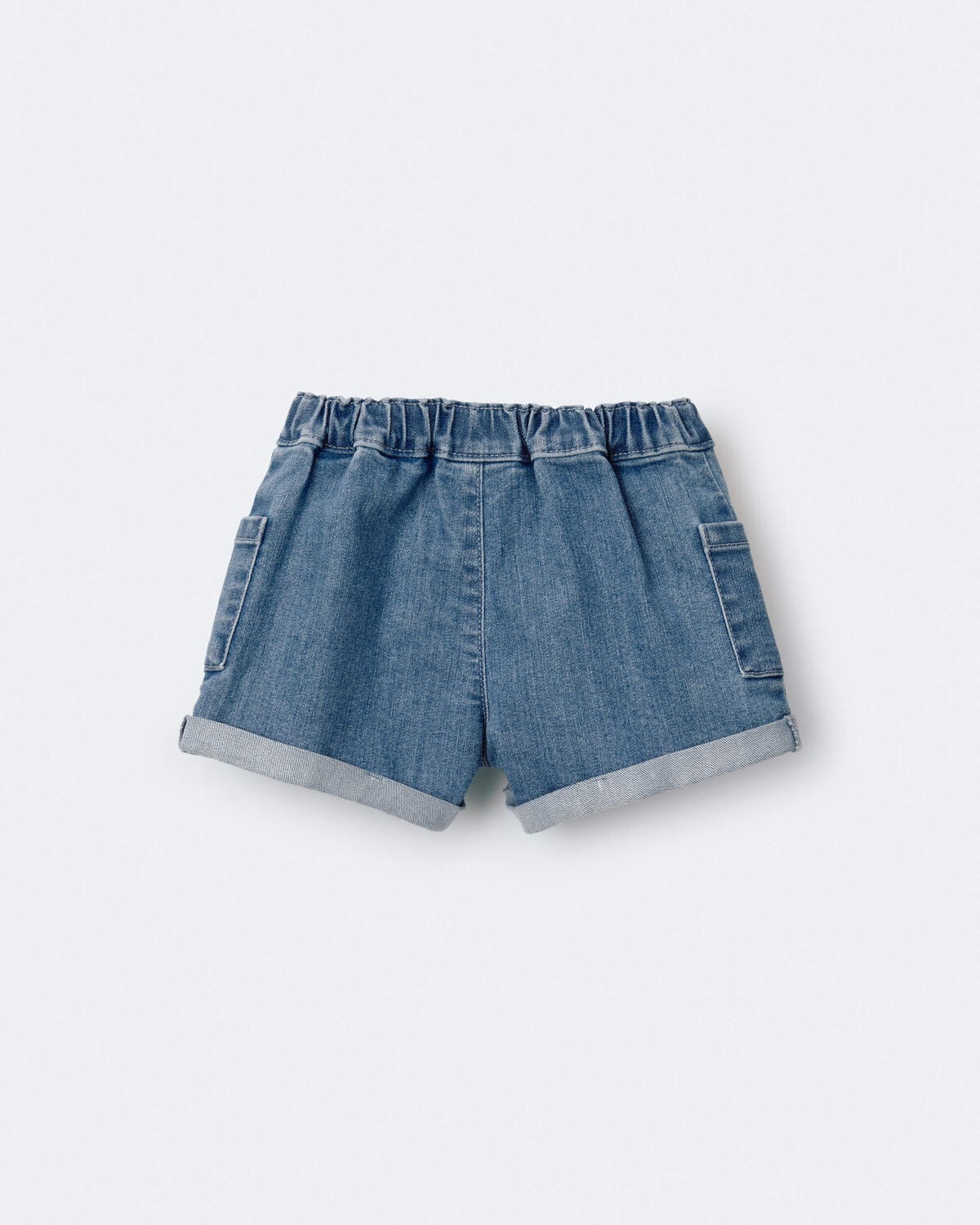 Toddler Girl Mom Shorts in Denim - Image 6