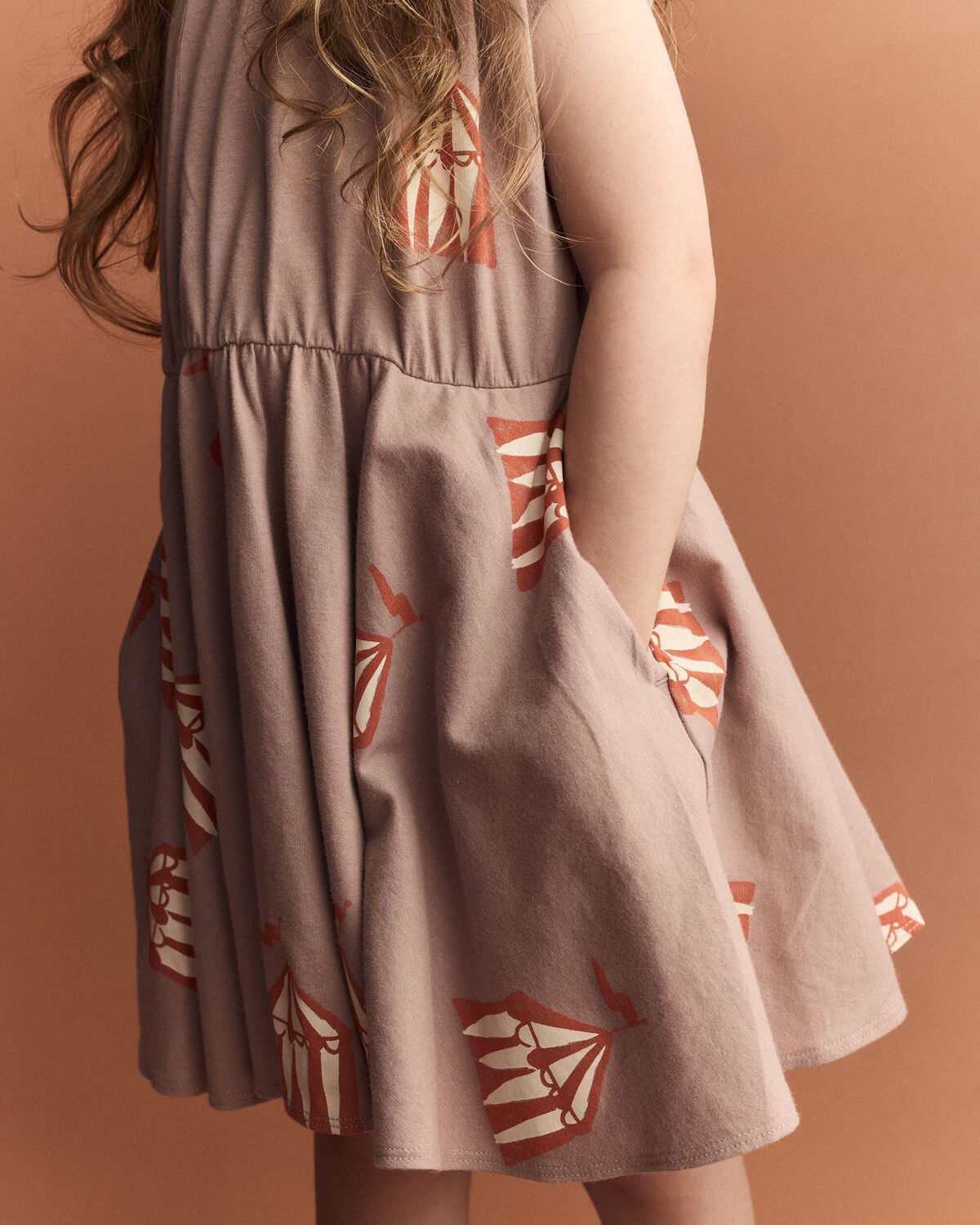 Toddler Girl Avenue Twirl™ Dress in Big Top Print - Mauve - Image 3