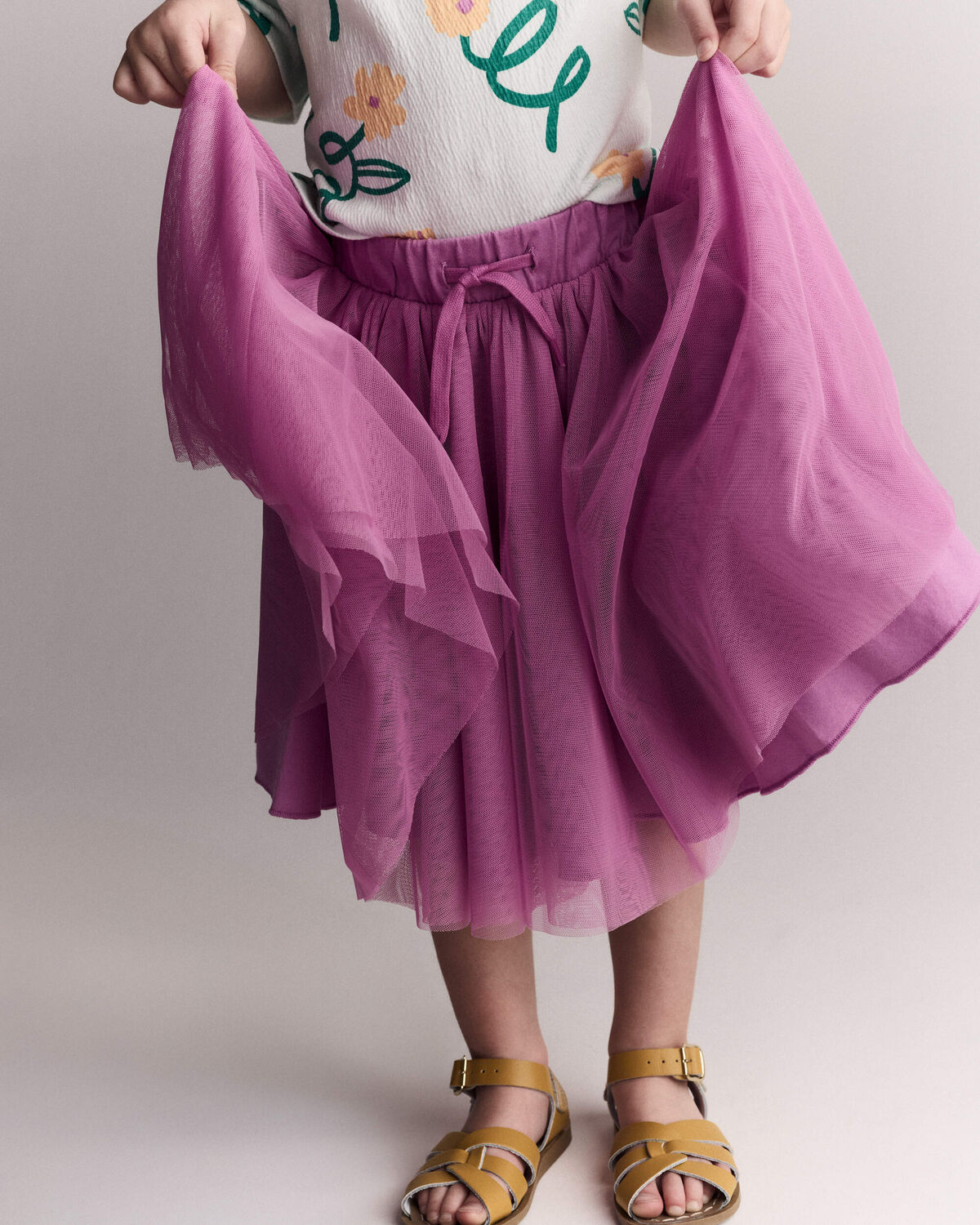 Toddler Girl Avenue Twirl™ Midi Skirt with Tulle - Purple - Image 3