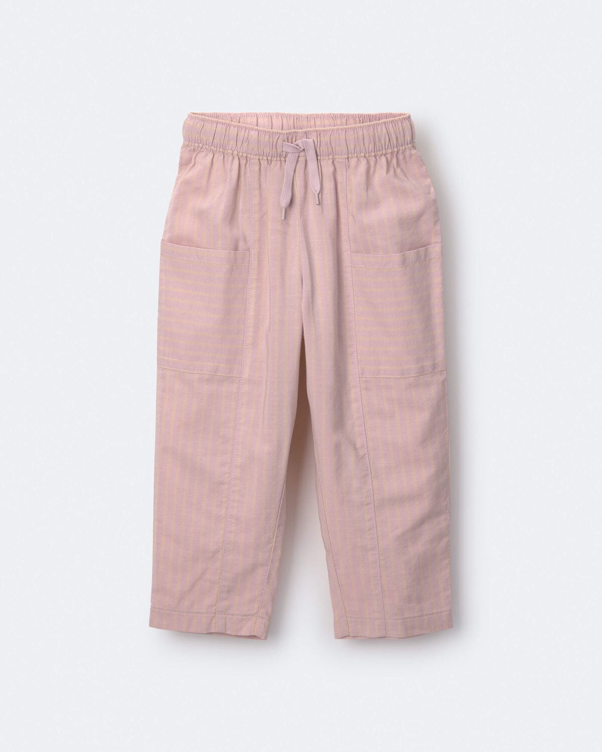 Toddler Girl Pocket Pant in Stripes - Light Pink - Image 2