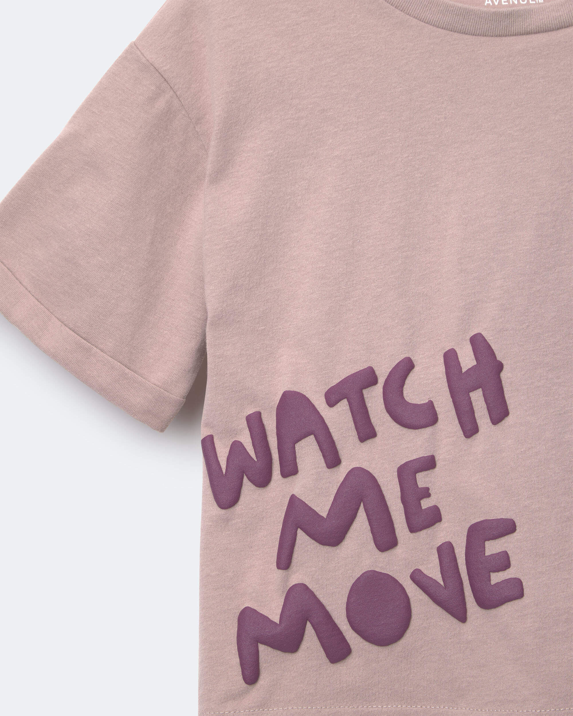 Toddler 'The World Is Mine' Rolled Cuff Tee - Mauve - Image 5