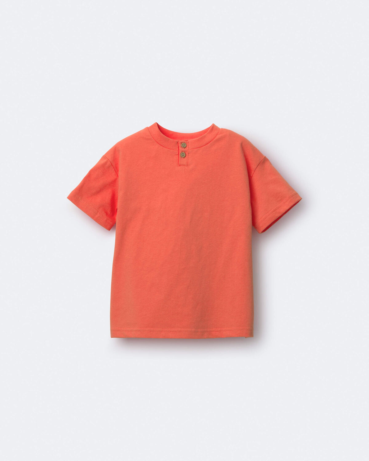 Toddler Boy Button-Front Tee - Orange - Image 2