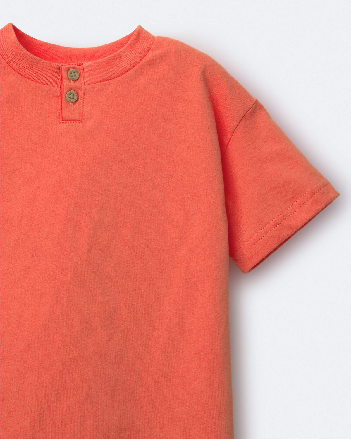 Toddler Boy Button-Front Tee - Orange - Image 6