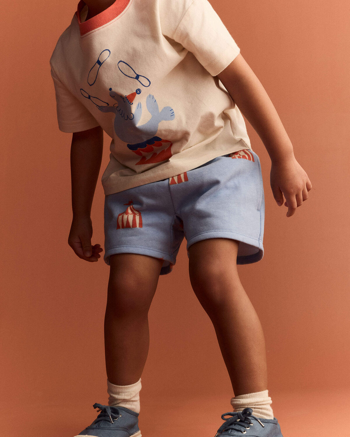 Toddler City Park™ Short in Big Top Print - Blue - Image 4