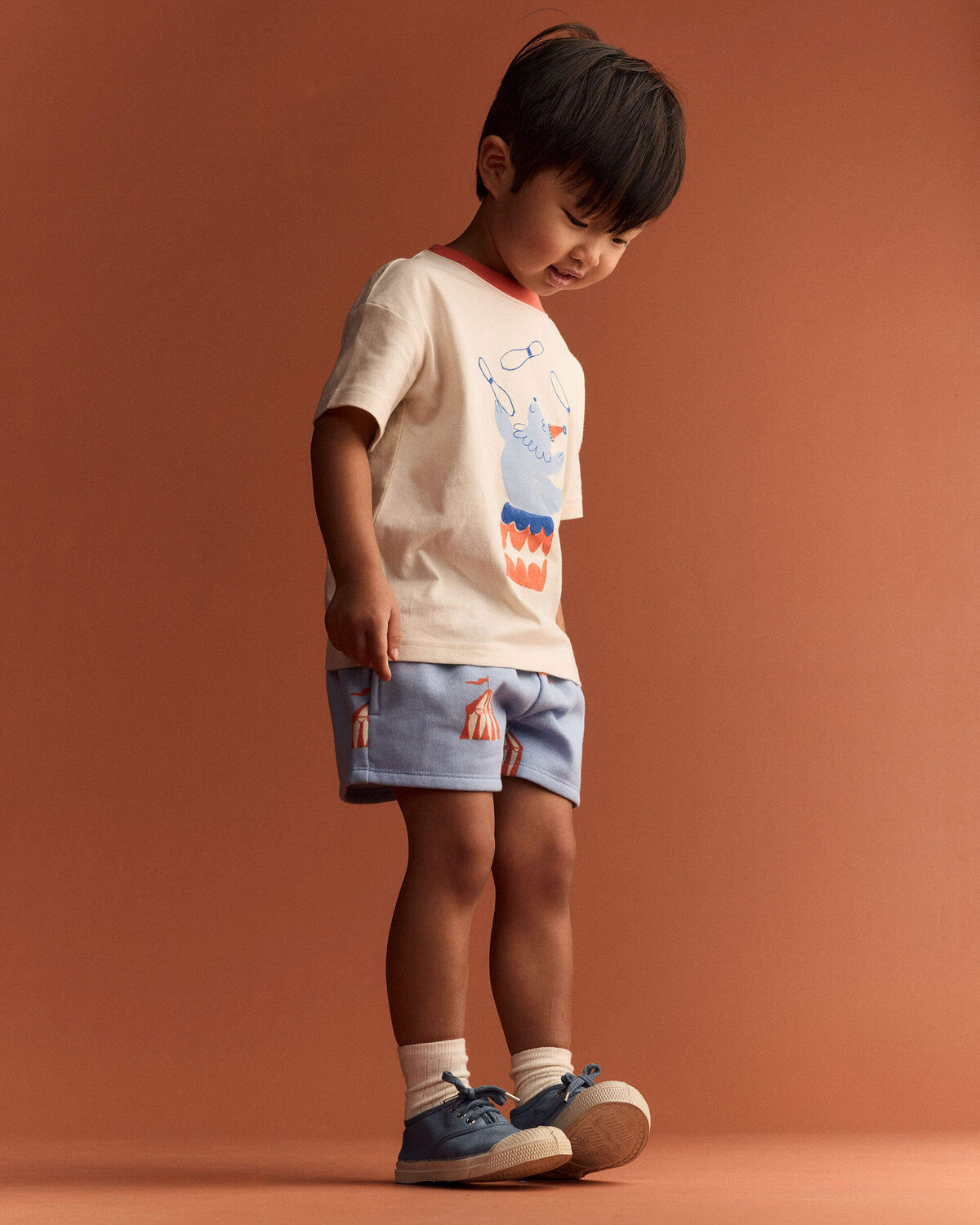 Toddler City Park™ Short in Big Top Print - Blue - Image 5