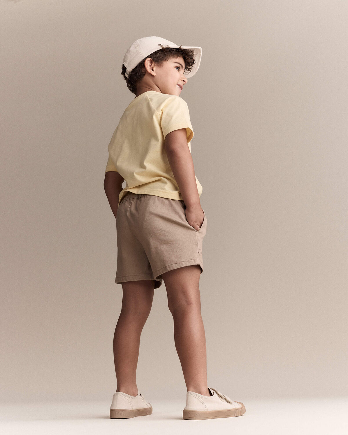Toddler Boy Standard Shorts with Pockets - Khaki - Image 5