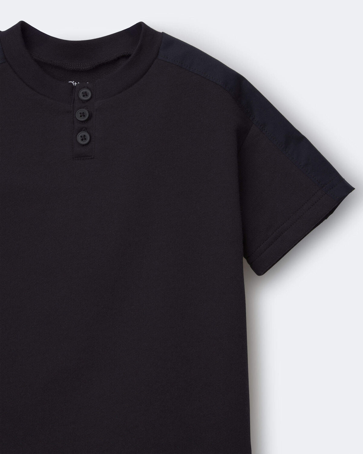 Toddler Boy Henley Tee - Black - Image 6