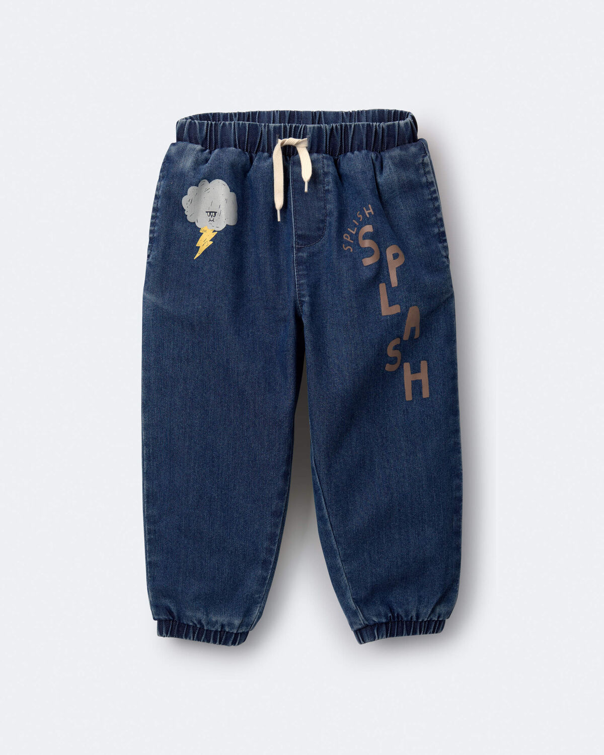 Toddler 'Splish, Splash' Jogger Pant in Denim - Blue - Image 2