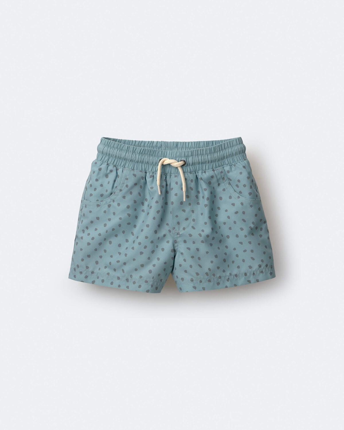 Toddler Boy Swim Trunk in Dot Print - Pale Blue - Image 2