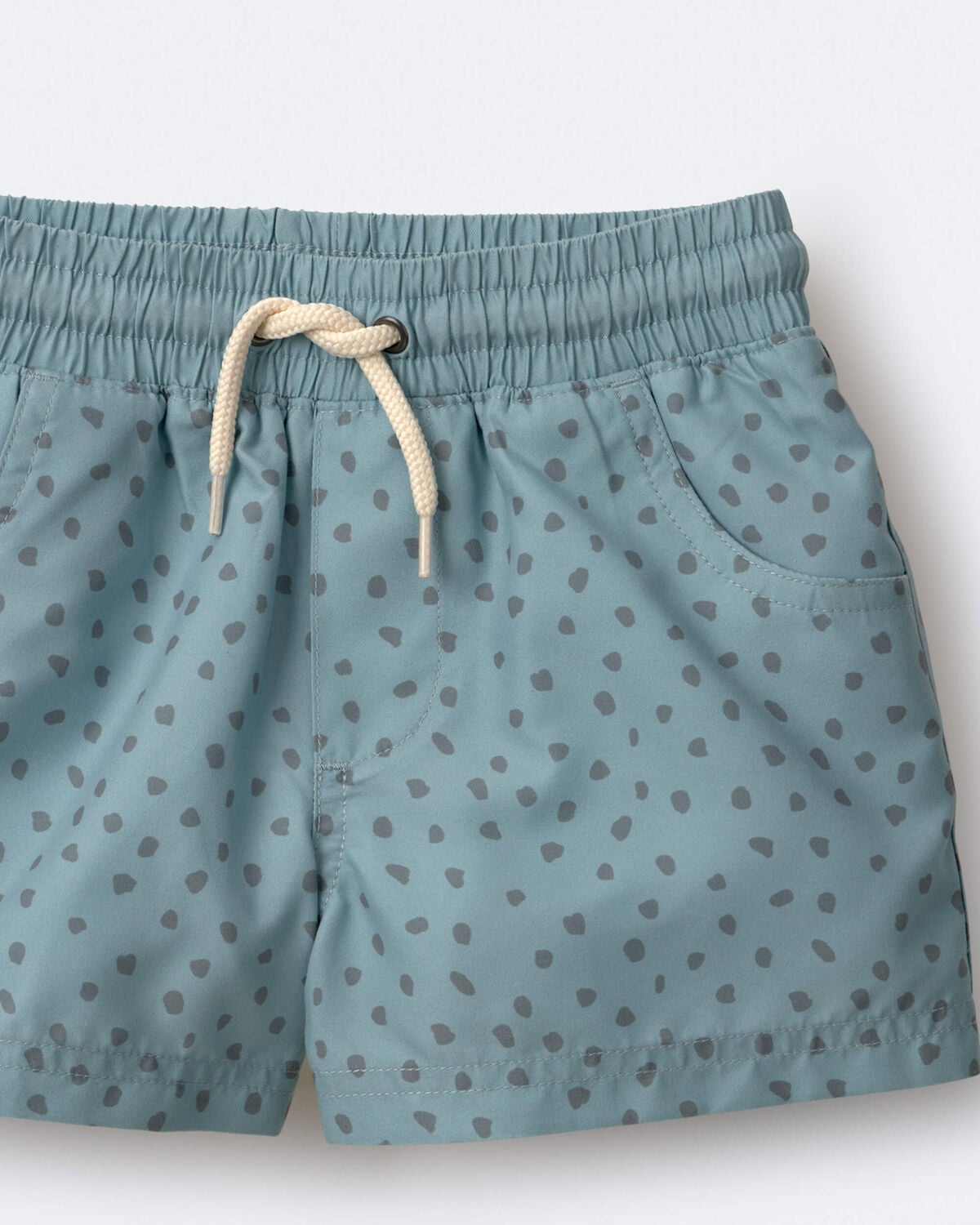 Toddler Boy Swim Trunk in Dot Print - Pale Blue - Image 5