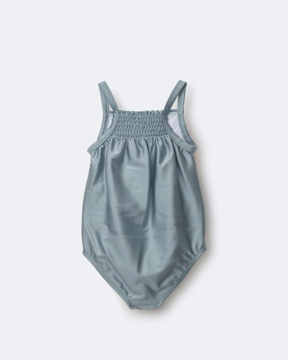 Toddler Girl Smocked One-Piece Swimsuit - Pale Blue - Image 5