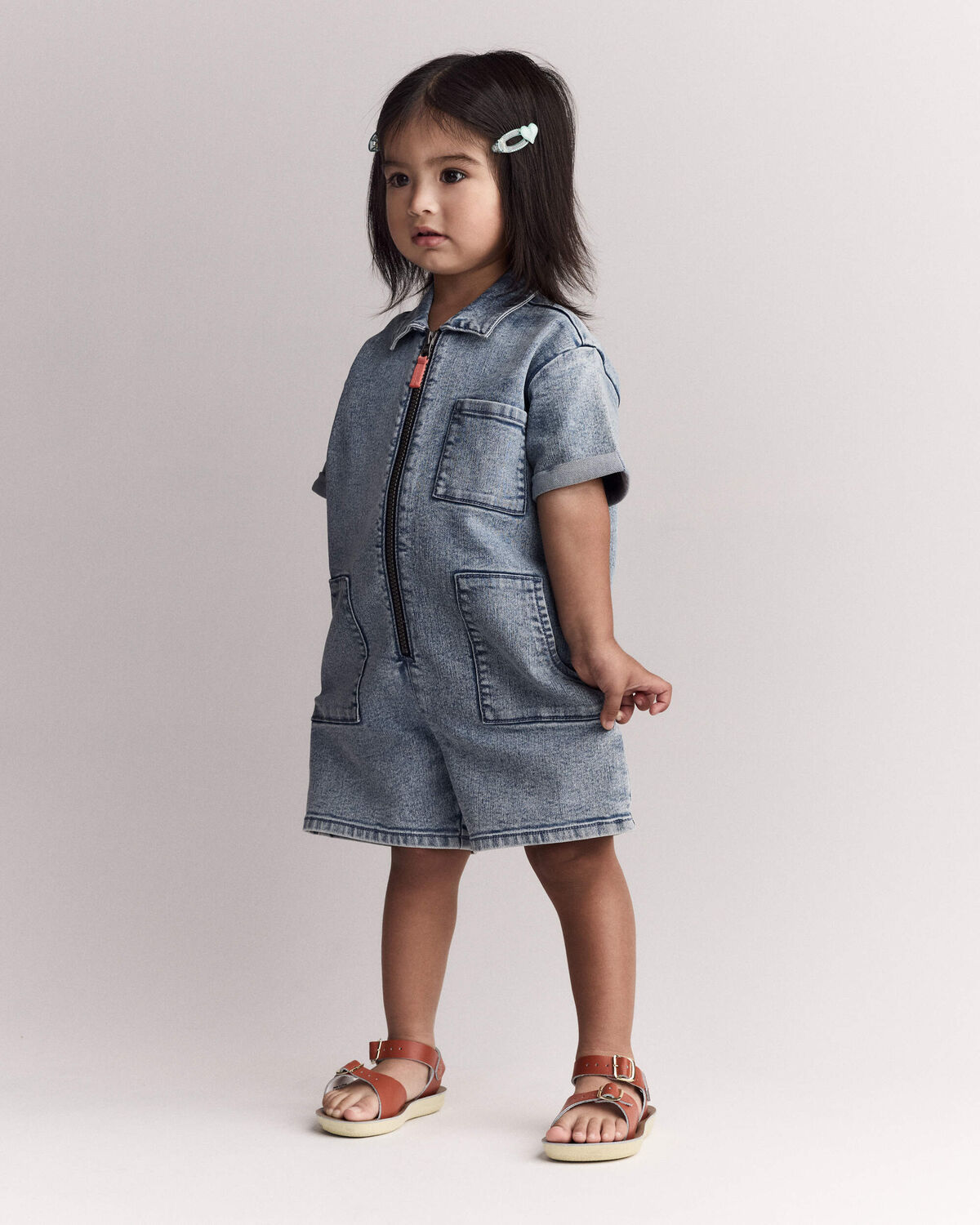 Toddler Girl Day Out™ Romper in Denim