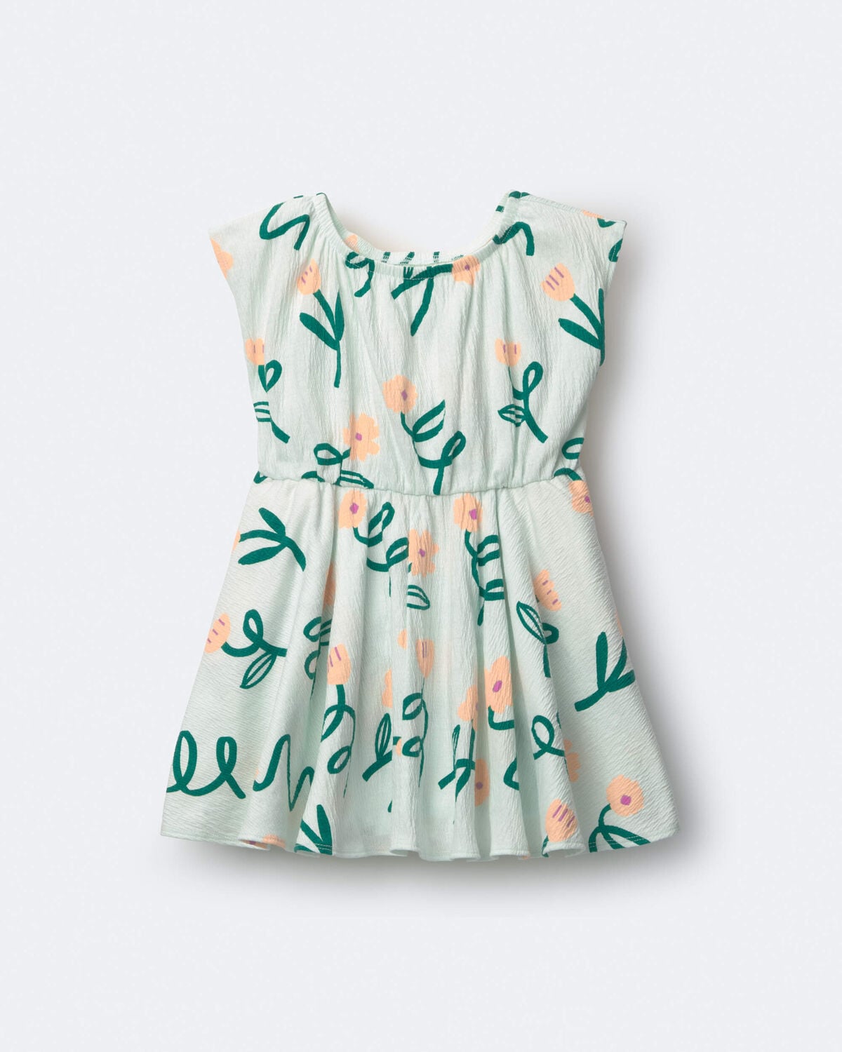 Toddler Girl Avenue Twirl™ Dress in Floral Print - Light Green - Image 2