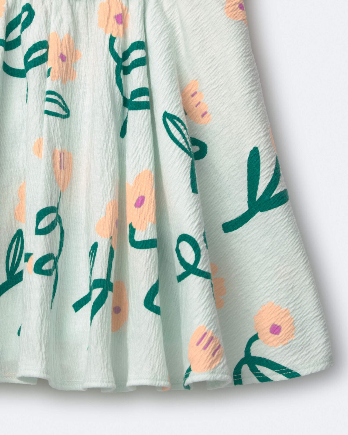 Toddler Girl Avenue Twirl™ Dress in Floral Print - Light Green - Image 4