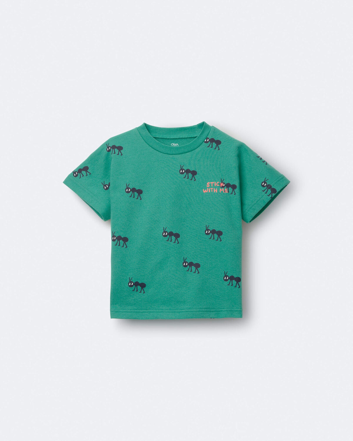 Toddler Boy 'Stick With Me' Dolman Tee - Dark Green - Image 2