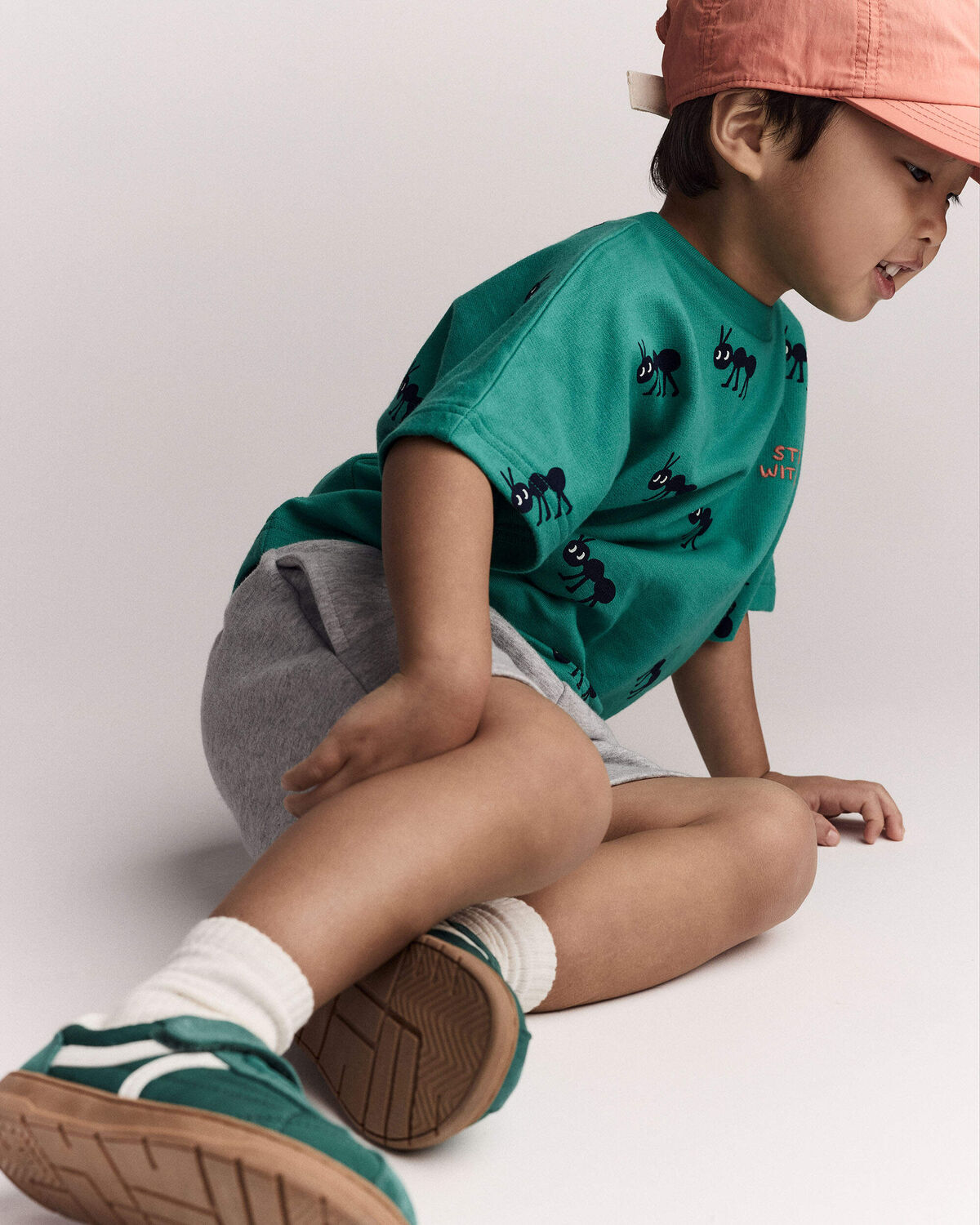 Toddler Boy 'Stick With Me' Dolman Tee - Dark Green - Image 5