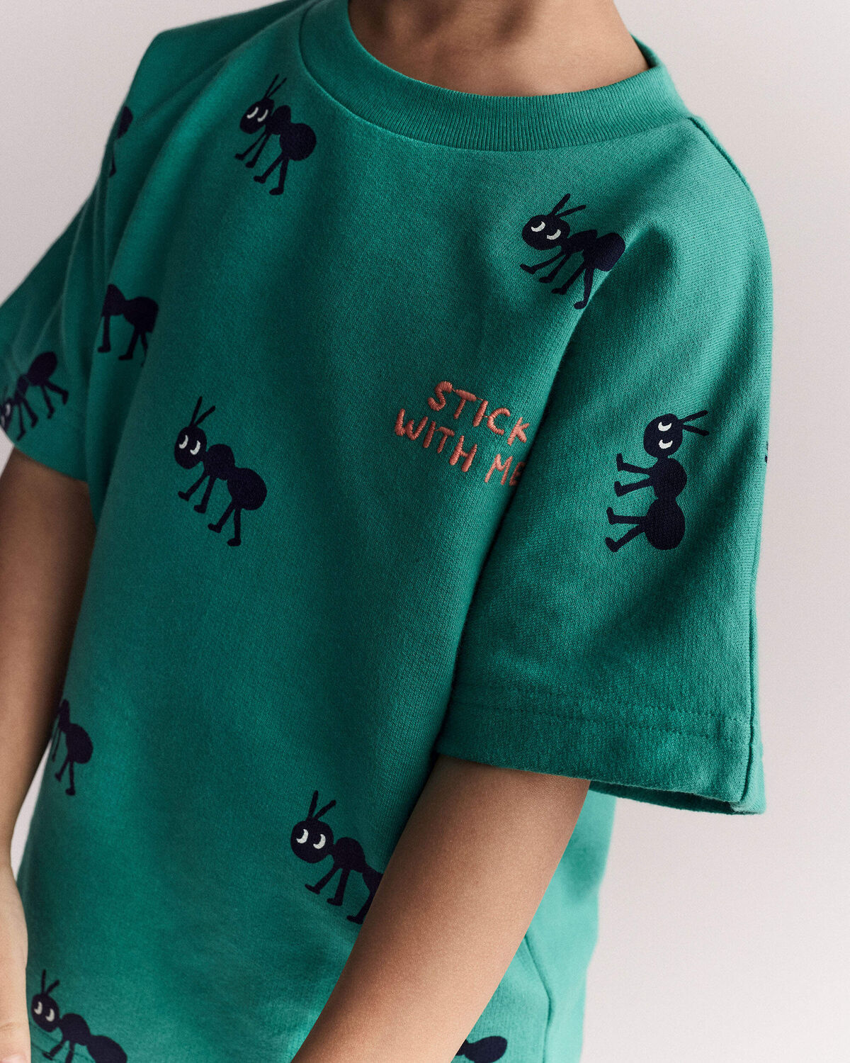 Toddler Boy 'Stick With Me' Dolman Tee - Dark Green - Image 6