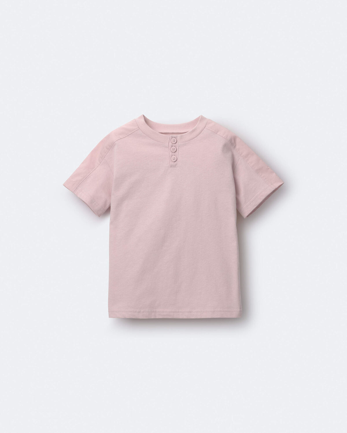 Toddler Henley Tee - Light Pink - Image 2
