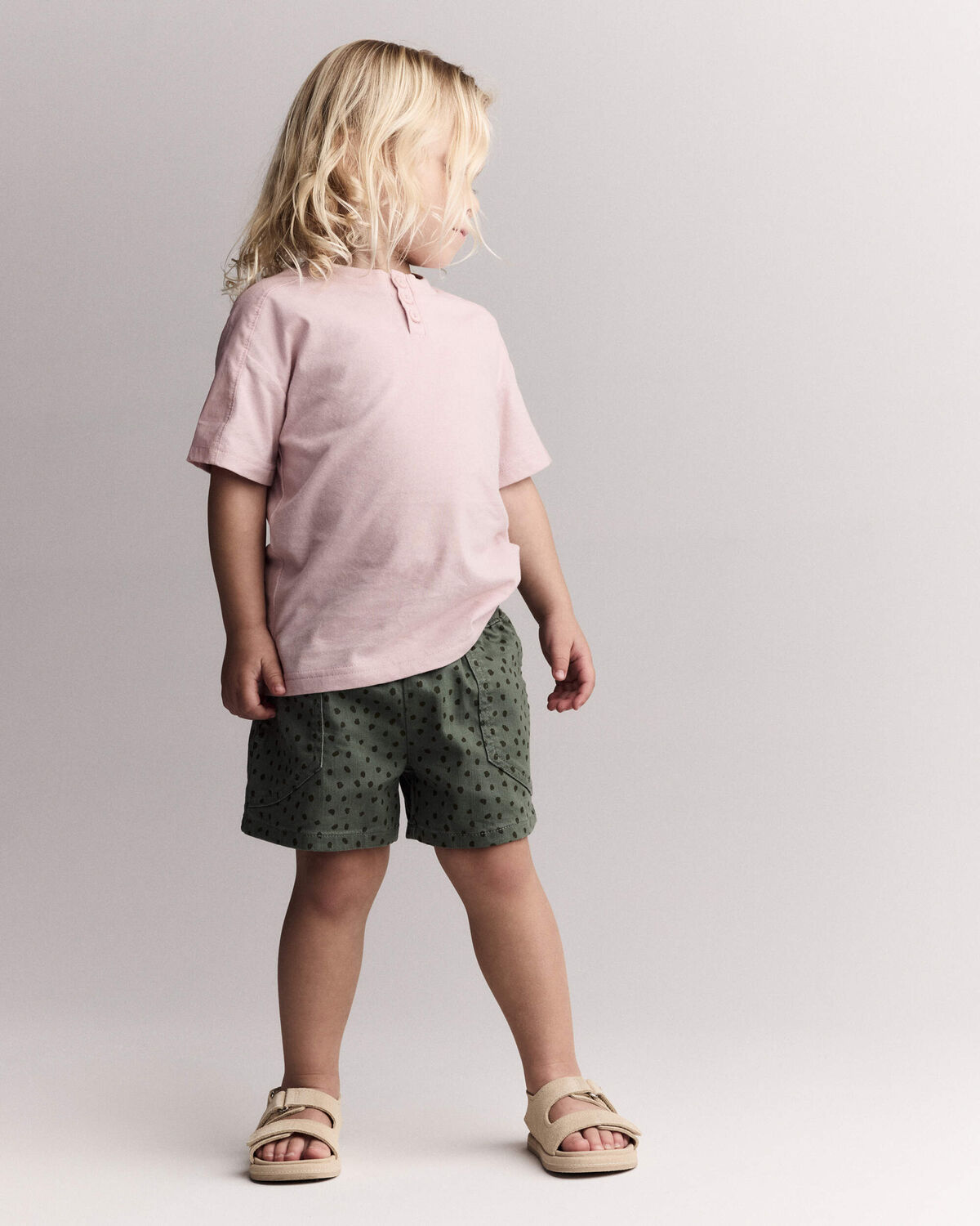 Toddler Henley Tee - Light Pink - Image 5