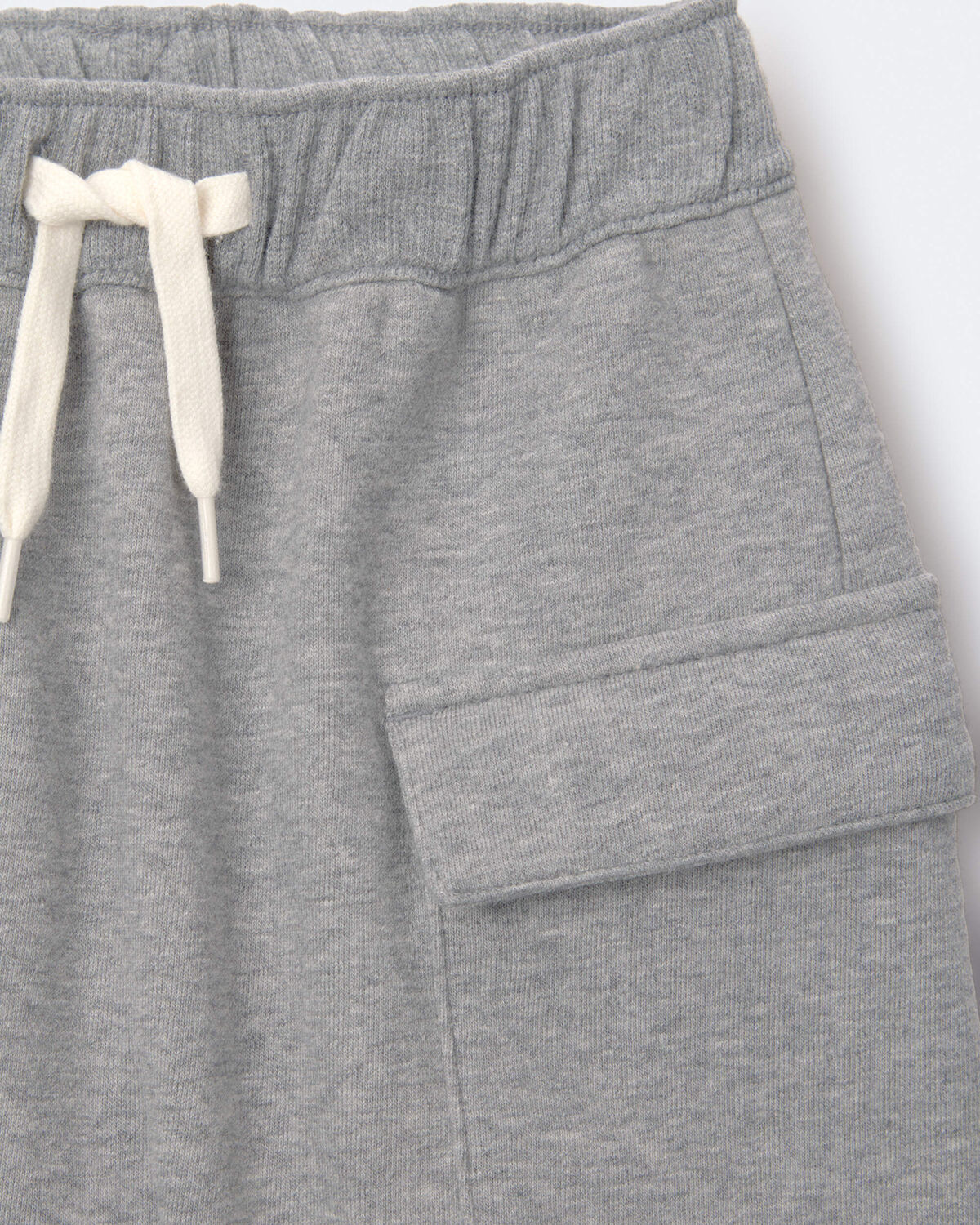 Toddler Boy French Terry Cargo Shorts with Pockets - Grey - Image 4