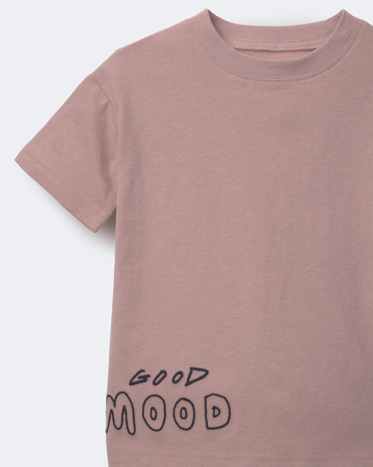 Toddler 'Good Mood' Relaxed Tee - Mauve - Image 6