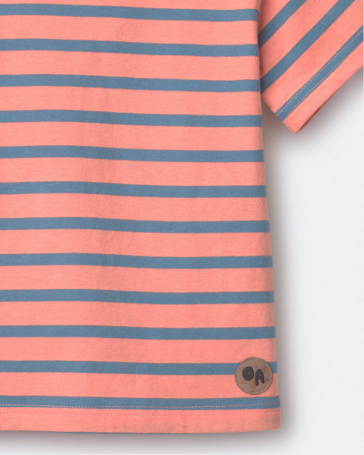Toddler Boy Relaxed Tee in Stripes - Orange/Blue - Image 4