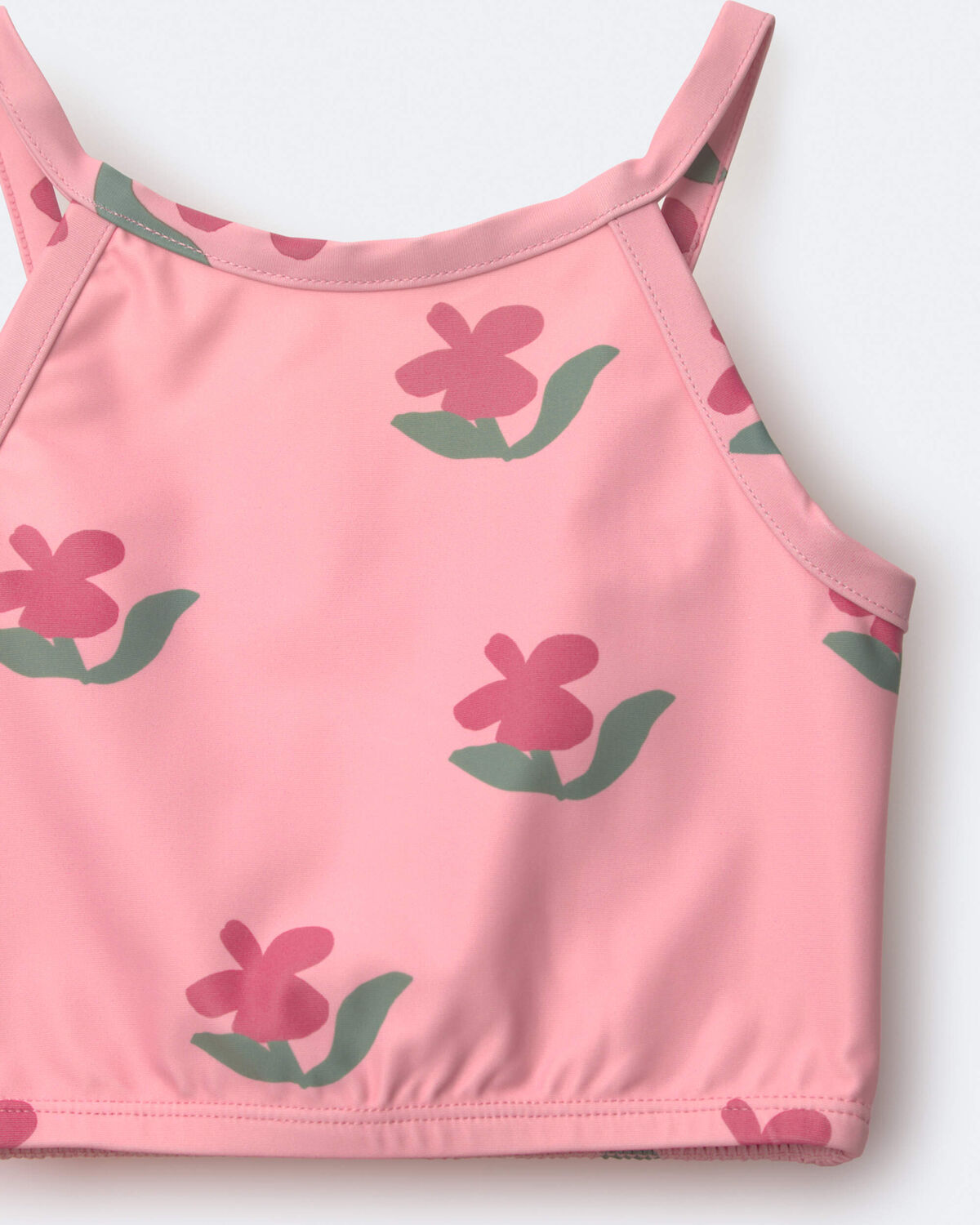Toddler Girl Smocked Tankini in Floral Print - Pink - Image 5