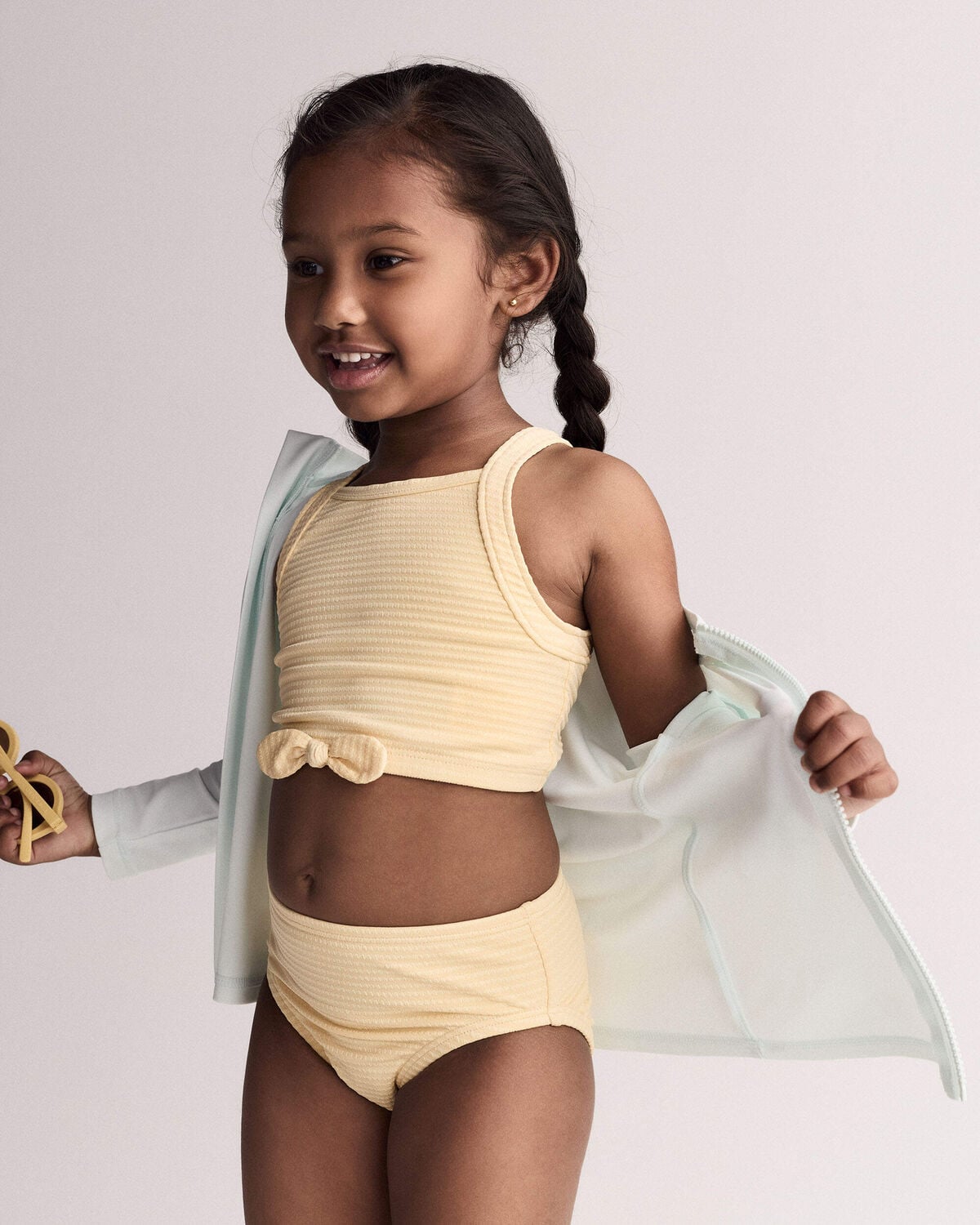 Toddler Girl Bow Tankini - Yellow
