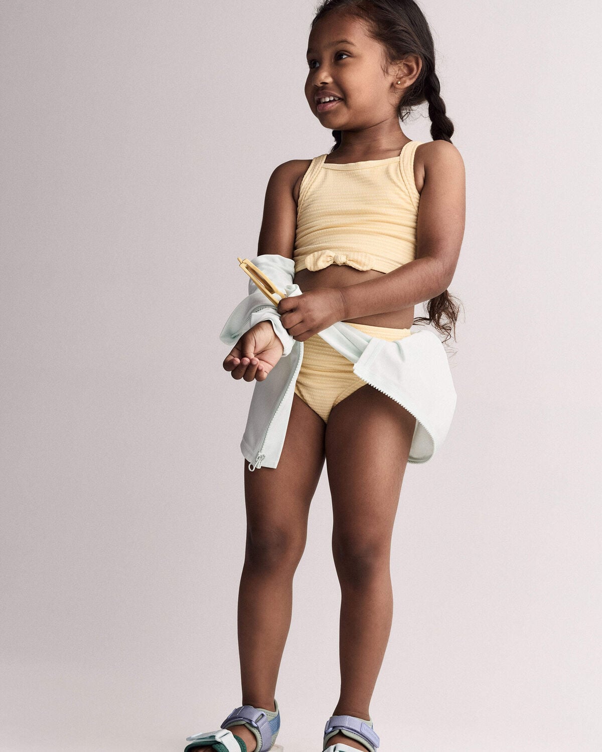 Toddler Girl Bow Tankini - Yellow - Image 4