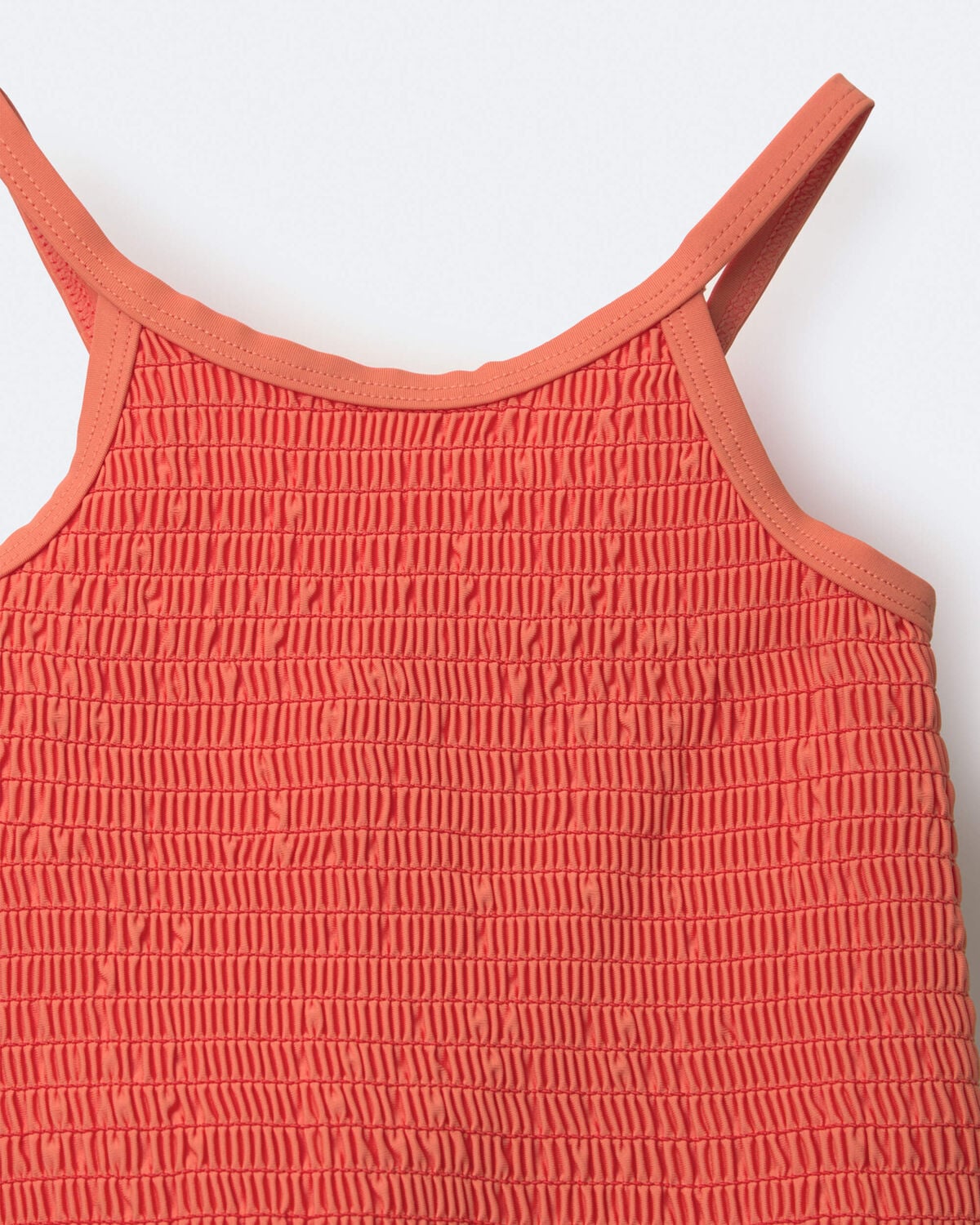 Toddler Girl Smocked One-Piece Swimsuit - Orange - Image 5