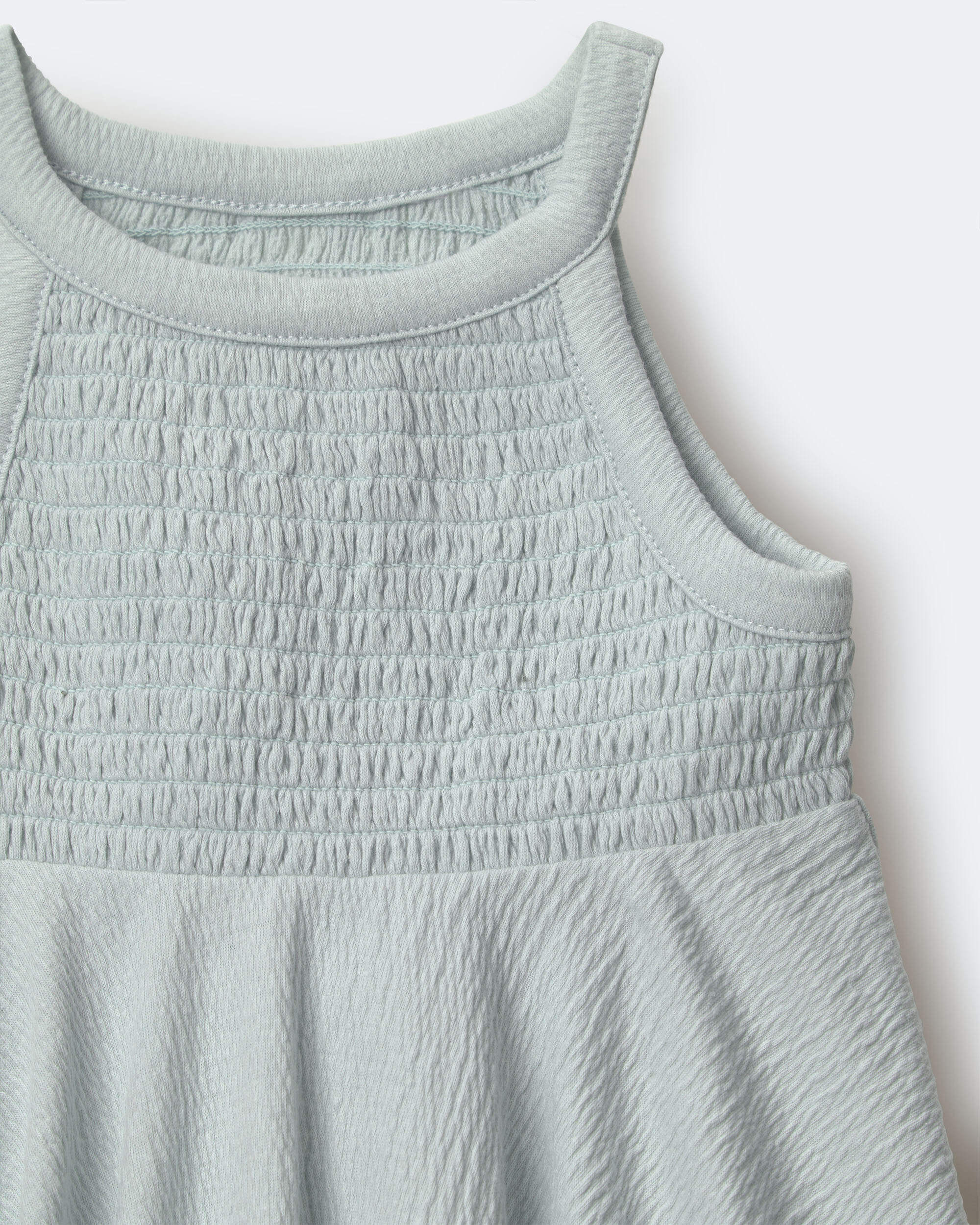 Toddler Girl Smocked Peplum Top in Dot Print - Tan - Image 5